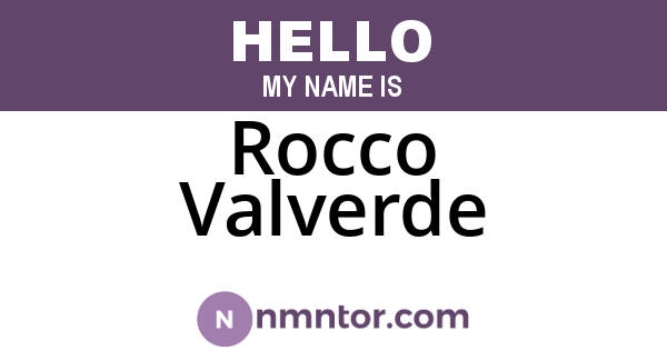 Rocco Valverde