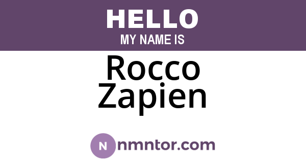 Rocco Zapien