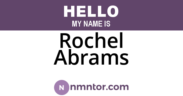 Rochel Abrams