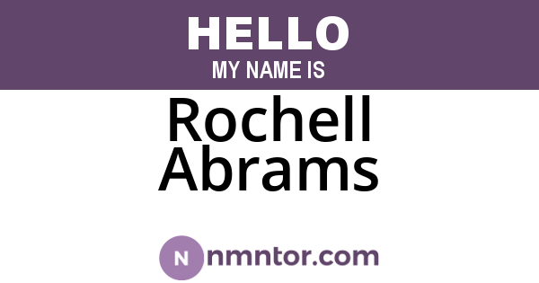 Rochell Abrams