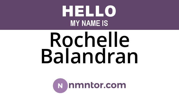 Rochelle Balandran
