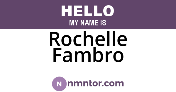 Rochelle Fambro