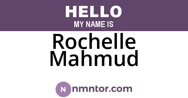 Rochelle Mahmud