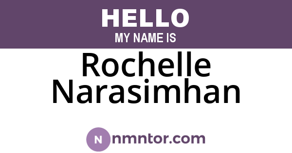 Rochelle Narasimhan