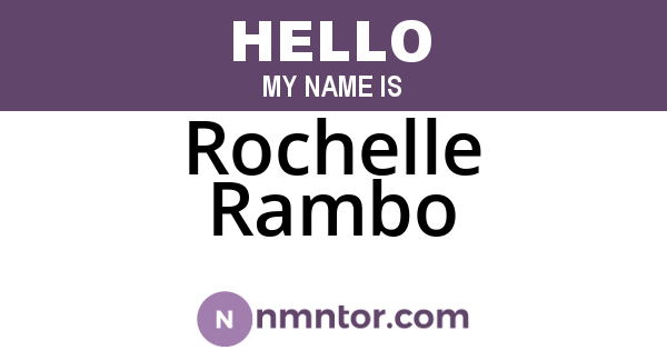 Rochelle Rambo