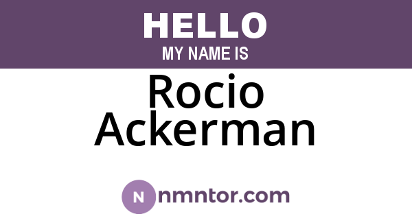 Rocio Ackerman