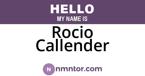 Rocio Callender