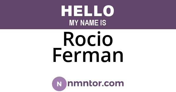 Rocio Ferman