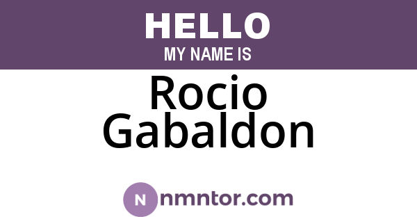 Rocio Gabaldon