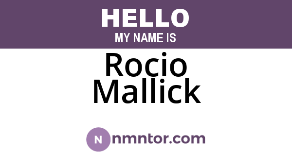 Rocio Mallick