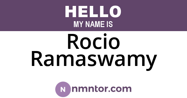 Rocio Ramaswamy