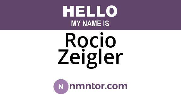 Rocio Zeigler