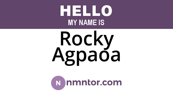 Rocky Agpaoa