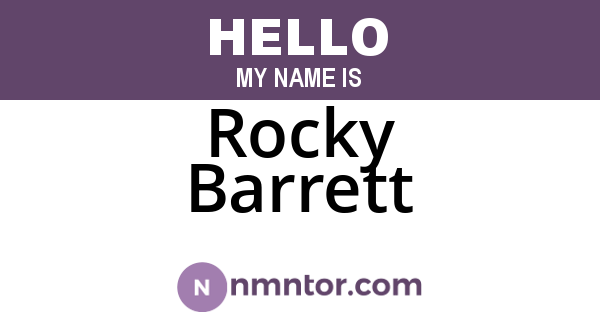 Rocky Barrett