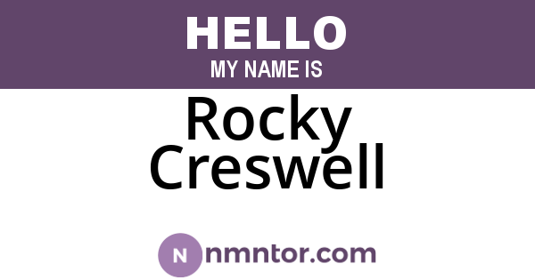 Rocky Creswell