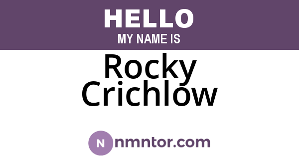 Rocky Crichlow