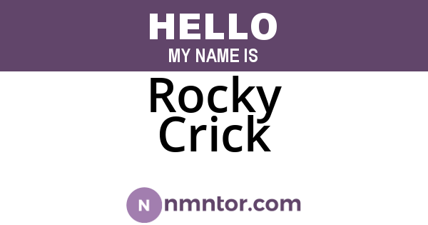 Rocky Crick