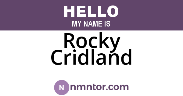 Rocky Cridland