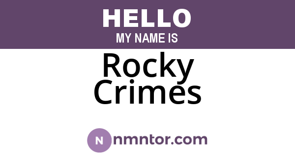 Rocky Crimes