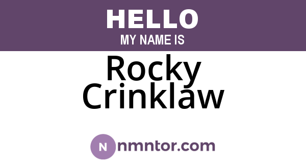 Rocky Crinklaw