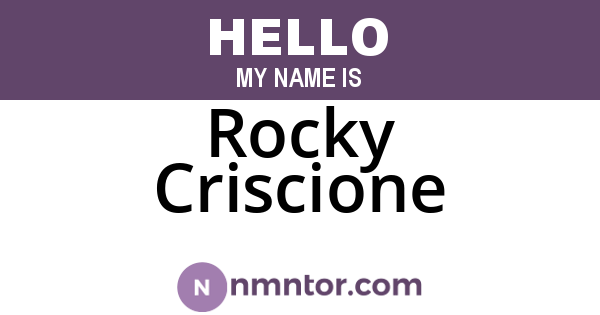 Rocky Criscione