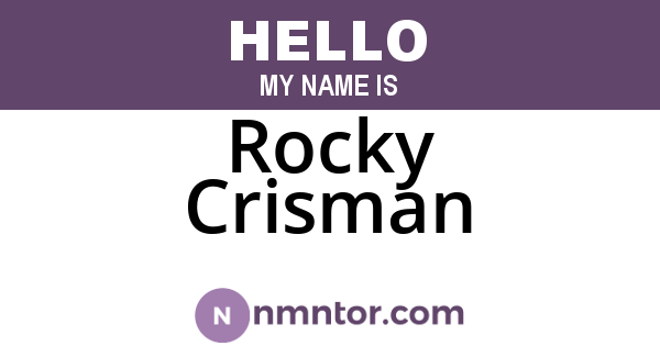 Rocky Crisman