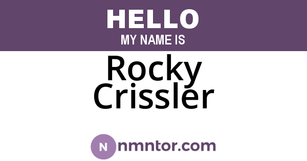 Rocky Crissler