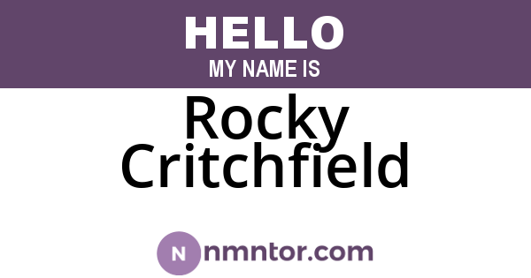 Rocky Critchfield