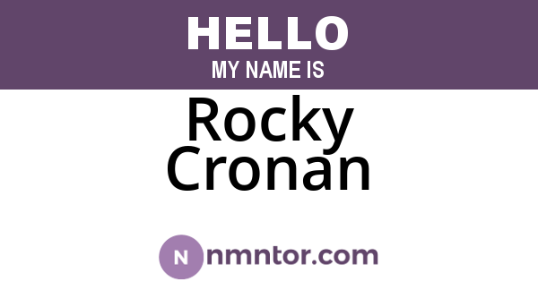 Rocky Cronan