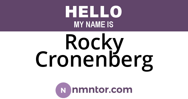 Rocky Cronenberg