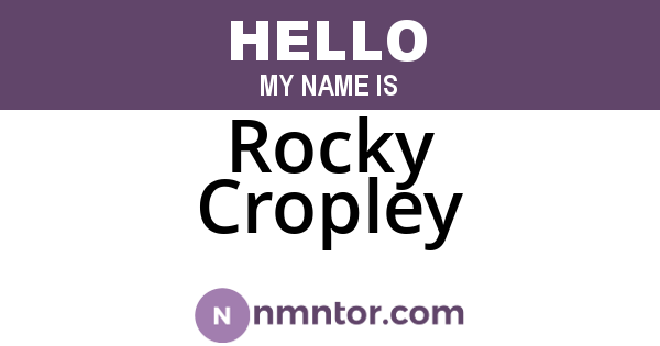 Rocky Cropley