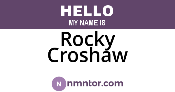 Rocky Croshaw