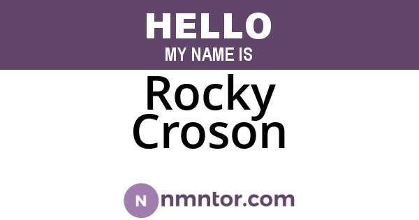 Rocky Croson