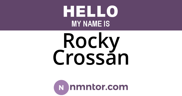 Rocky Crossan