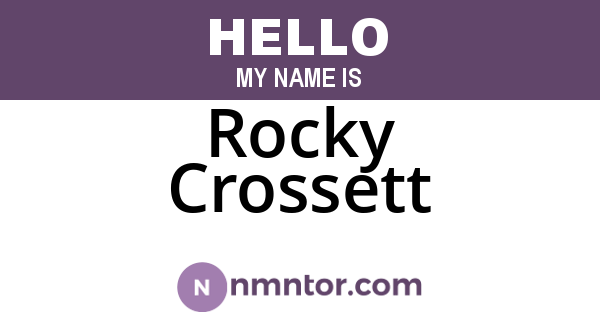 Rocky Crossett