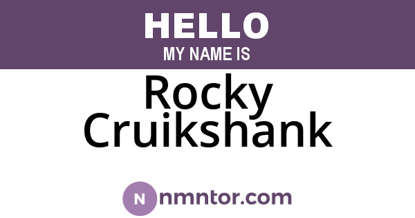 Rocky Cruikshank