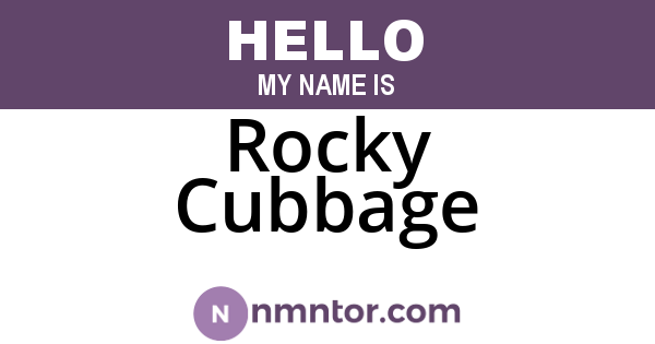Rocky Cubbage