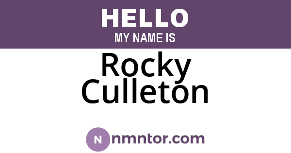 Rocky Culleton