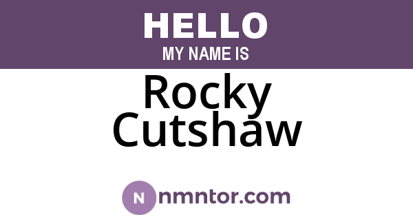 Rocky Cutshaw