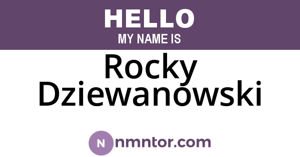 Rocky Dziewanowski