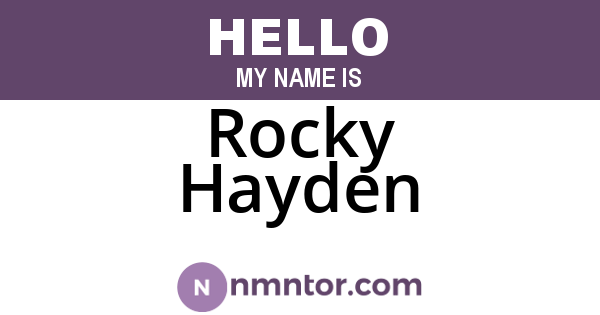 Rocky Hayden
