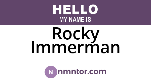 Rocky Immerman