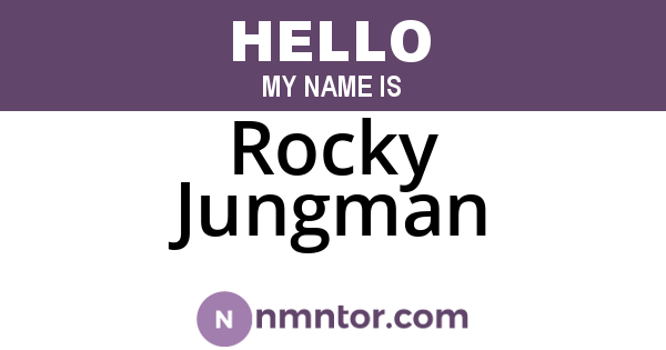 Rocky Jungman