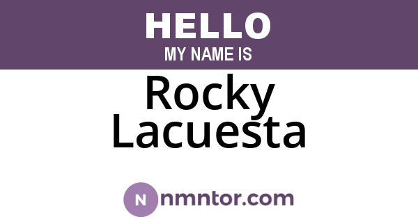 Rocky Lacuesta
