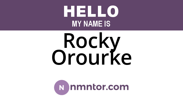 Rocky Orourke