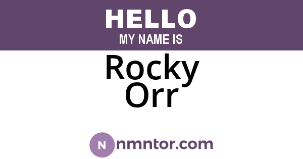 Rocky Orr