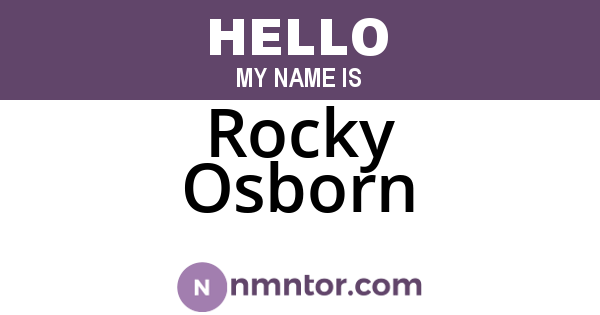 Rocky Osborn
