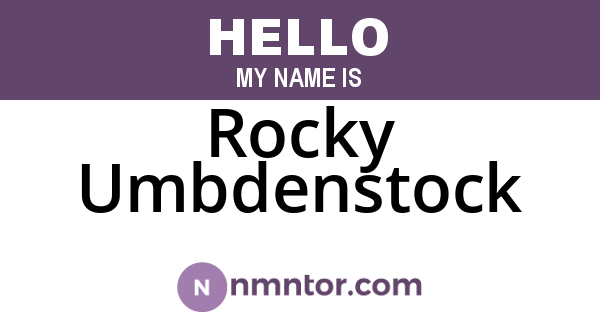 Rocky Umbdenstock