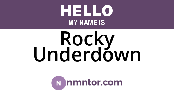 Rocky Underdown