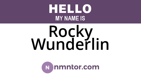 Rocky Wunderlin